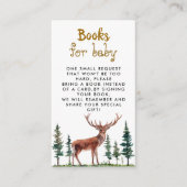 Deer Book Request Baby Shower Enclosure Card Begleitkarte (Vorderseite)