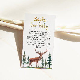 Deer Book Request Baby Shower Enclosure Card Begleitkarte