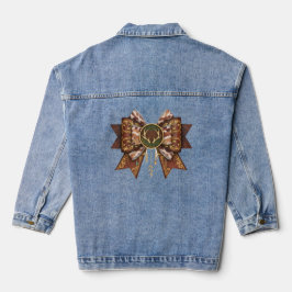 deer bow coquette style jeansjacke