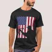 Deer Bow Hunt Hunter Whitetail Tee American Flag 2 (Vorderseite)
