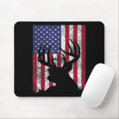 Deer Bow Hunting Tee Whitetail Hunter American Fla Mousepad (Mit Mouse)