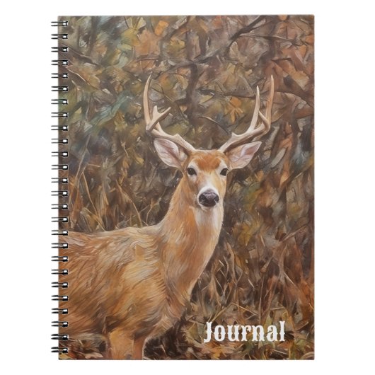 Deer Buck Antlers Art Nature Journal Notizblock (Vorderseite)