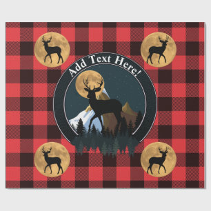 Deer Buck Full Moon Geschenkpapier