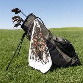 Deer, Buck Season USA Flag Golfhandtuch (Gras)