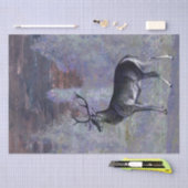 Deer Buck Winter Decoupage Seidenpapier (Handwerk)