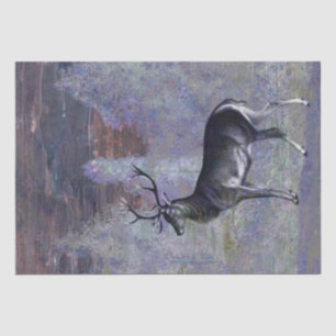 Deer Buck Winter Decoupage Seidenpapier