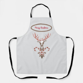 Deer & Candy Cane Weihnachten Schürze