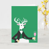 Deer Cheers Karte (Gelbe Blume)