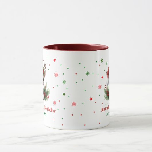 Deer christmas birthday tasse (Zentrum)