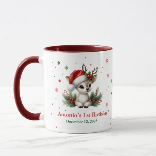 Deer christmas birthday tasse (Links)