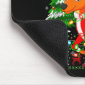 Deer Christmas Lights Santa Costume Ugly Xmas Swea Mousepad (Ecke)