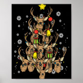 Deer Christmas Tree Xmas Hunting Hunt Men Dad Men Poster (Vorne)