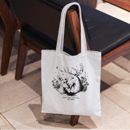 Deer Couple Tragetasche