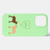 Deer Couple und Daisy Heart Custom Case-Mate iPhone Hülle (Rückseite (Horizontal))