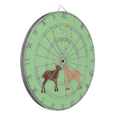 Deer Couple und Daisy Heart Custom Dartscheibe (Vorderseite Links)
