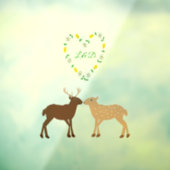 Deer Couple und Daisy Heart Custom Fensteraufkleber (Blatt 3)