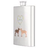 Deer Couple und Daisy Heart Custom Flachmann (Links)