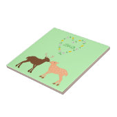 Deer Couple und Daisy Heart Custom Fliese (Seite)