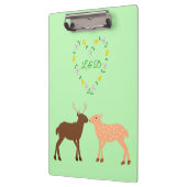 Deer Couple und Daisy Heart Custom Klemmbrett (Links)