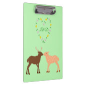 Deer Couple und Daisy Heart Custom Klemmbrett (Rechts)