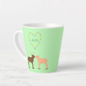 Deer Couple und Daisy Heart Custom Milchtasse (Linke Ecke)