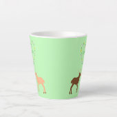 Deer Couple und Daisy Heart Custom Milchtasse (Vorderseite)