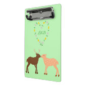 Deer Couple und Daisy Heart Custom Mini Klemmbrett (Gewinkelt2)