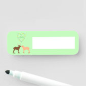 Deer Couple und Daisy Heart Custom Namensschild (Beispiel)