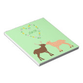 Deer Couple und Daisy Heart Custom Notizblock (angewinkelt)