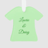 Deer Couple und Daisy Heart Custom Ornament (Rückseite)