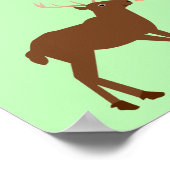 Deer Couple und Daisy Heart Custom Poster (Ecke)