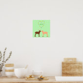 Deer Couple und Daisy Heart Custom Poster (Küche)