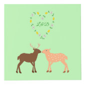 Deer Couple und Daisy Heart Custom Würfel (Vorderseite)