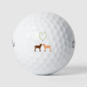 Deer Couple und Daisy Heart Golfball (Vorderseite)