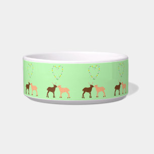 Deer Couple und Daisy Heart Napf