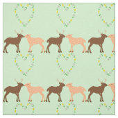 Deer Couple und Daisy Heart Stoff (Muster)