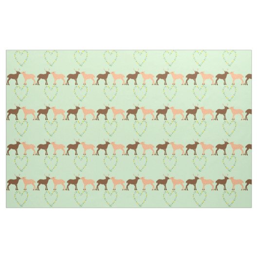 Deer Couple und Daisy Heart Stoff (Fat Quarter (45,7 x 55,9 cm))