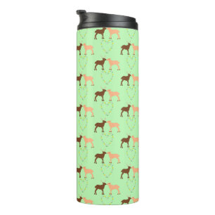 Deer Couple und Daisy Heart Thermosbecher