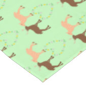Deer Couple und Daisy Heart Tischdecke (Schrägansicht)