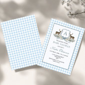 Deer Crest Monogram Hirschjagd-Baby Shower Einladung