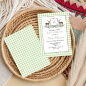 Deer Crest Monogram Hirschjagd-Baby Shower  Einladung