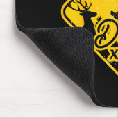 Deer Crossing Sign Christmas Xing Reindeer Funny M Mousepad (Ecke)