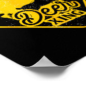 Deer Crossing Sign Christmas Xing Reindeer Funny M Poster (Ecke)