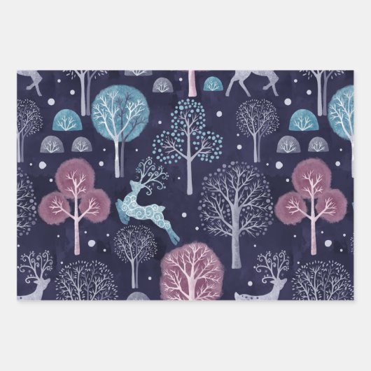 Deer Dreams Holiday Geschenkpapier Set (Vorderseite)