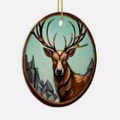 Deer Elegance: Ein stilvolles Weihnachtsgeschenk Keramik Ornament (Rechts)