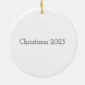 Deer Elegance: Ein stilvolles Weihnachtsgeschenk Keramik Ornament (Hinten)