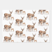 Deer Elk Christmas Geschenkpapier Set (Vorderseite 3)