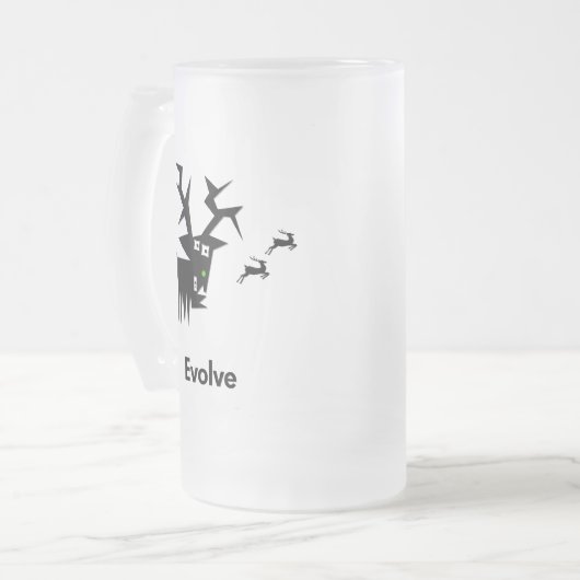 Deer Evolve Mattglas Bierglas (Vorderseite Links)