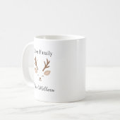 Deer Family Minimalist Reindeer Christmas Kaffeetasse (Vorderseite Links)
