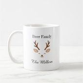 Deer Family Minimalist Reindeer Christmas Kaffeetasse (Links)